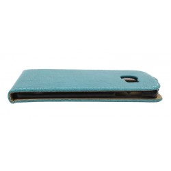Etui pionowe z klapką SLIM FLEX na telefon Samsung Galaxy S6 Edge G925 morskie