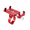 Uchwyt na telefon do roweru / motocykla / skutera / hulajnogi X-81 do kierownicy aluminium czerwony