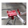 Uchwyt na telefon do roweru / motocykla / skutera / hulajnogi X-81 do kierownicy aluminium czerwony