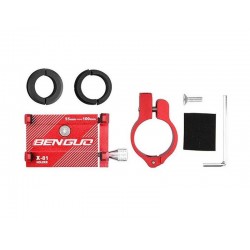 Uchwyt na telefon do roweru / motocykla / skutera / hulajnogi X-81 do kierownicy aluminium czerwony
