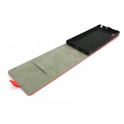 Etui pionowe z klapką SLIM FLEX na telefon Sony Xperia XA1+ G3412 / XZ1+ czerwone