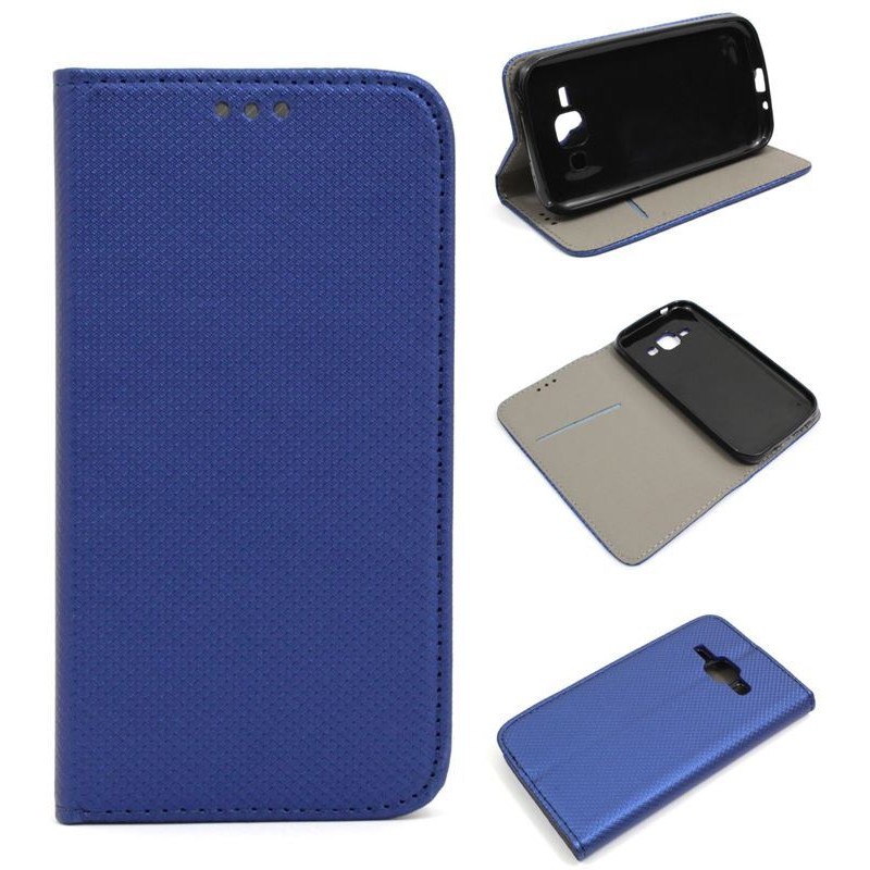 Etui Smart Magnet na telefon Samsung Galaxy J1 J100 granatowe