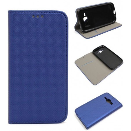 Etui Smart Magnet na telefon Samsung Galaxy J1 J100 granatowe