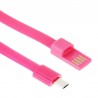Kabel PC Micro USB przewód w kształcie bransoletki różowy
