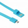 Kabel PC Micro USB przewód w kształcie bransoletki niebieski