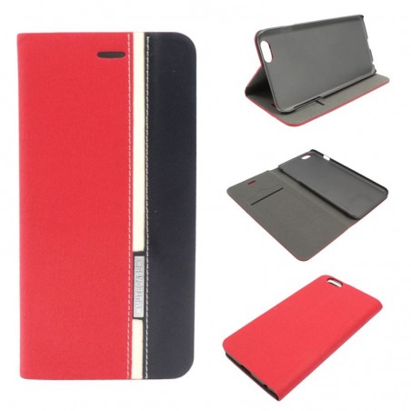Etui Wallet Mute na telefon Apple iPhone 6+ A1522 / 6S+ A1634 5.5 czerwono-niebieskie