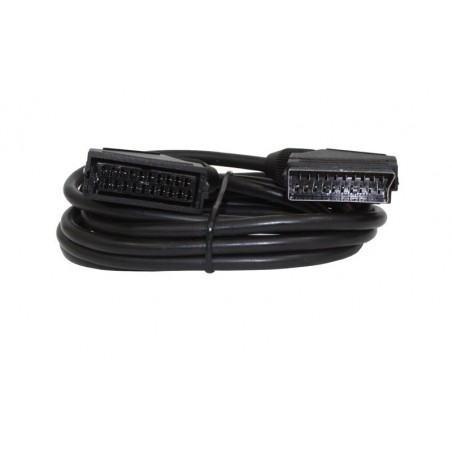 Kabel Przewód SCART EURO - EURO TV 21PIN EUROZŁĄCZE przedłużacz do telewizora magnetowidu dekodera DVD odtwarzacza 7,5m czarny