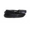Kabel Przewód SCART EURO - EURO TV 21PIN EUROZŁĄCZE przedłużacz do telewizora magnetowidu dekodera DVD odtwarzacza 7,5m czarny