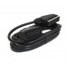 Kabel Przewód SCART EURO - EURO TV 21PIN EUROZŁĄCZE przedłużacz do telewizora magnetowidu dekodera DVD odtwarzacza 7,5m czarny