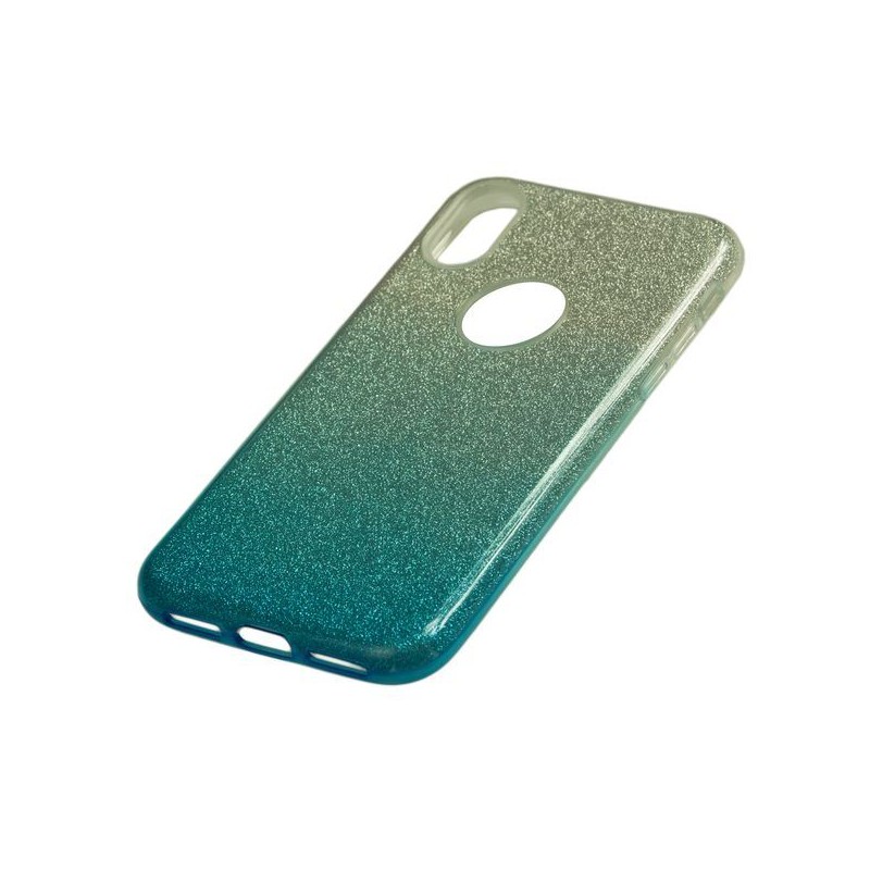 Etui Jelly Case SHINING HQ na telefon Apple iPhone X A1865 / Xs A1920 srebrno-niebieskie