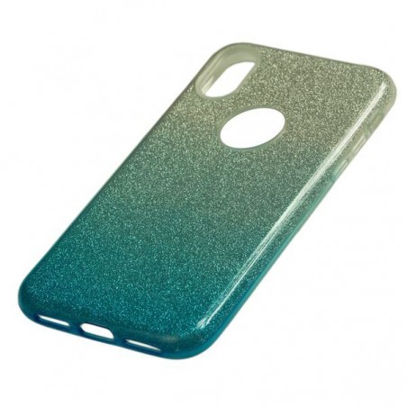 Etui Jelly Case SHINING HQ na telefon Apple iPhone X A1865 / Xs A1920 srebrno-niebieskie