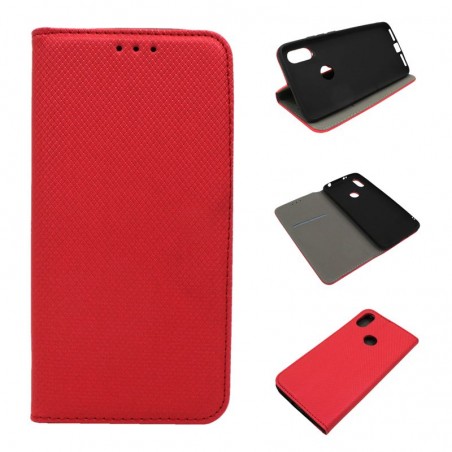 Etui Smart Magnet na telefon Xiaomi Redmi S2 / Y2 czerwone