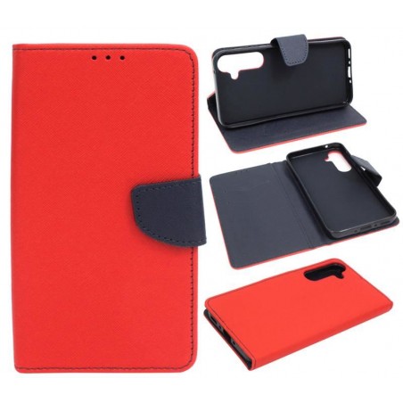 Etui Fancy Diary na telefon Samsung Galaxy A35 5G A356 czerwone