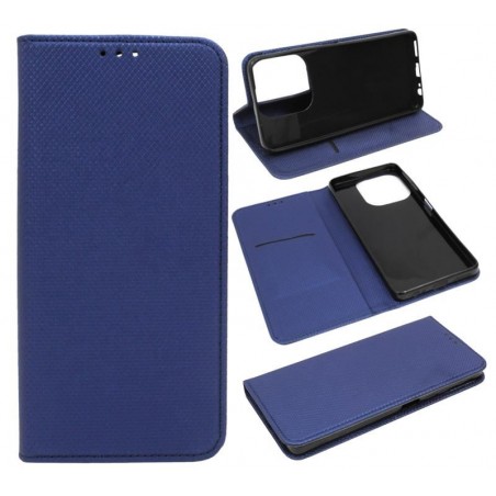 Etui Smart Magnet na telefon Tecno Spark 10 Pro KI7 granatowe