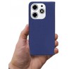 Etui Smart Magnet na telefon Tecno Spark 10 Pro KI7 granatowe