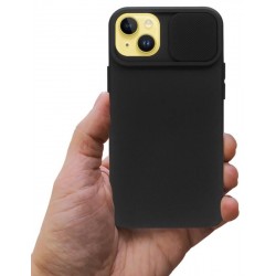 Etui SILICONE LENS na telefon Apple iPhone 14+ A2886 czarne