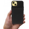 Etui SILICONE LENS na telefon Apple iPhone 14+ A2886 czarne