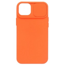 Etui SILICONE LENS na telefon Apple iPhone 14+ A2886 pomarańczowe
