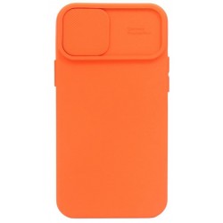 Etui SILICONE LENS na telefon Apple iPhone 14+ A2886 pomarańczowe