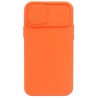 Etui SILICONE LENS na telefon Apple iPhone 14+ A2886 pomarańczowe