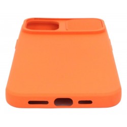 Etui SILICONE LENS na telefon Apple iPhone 14+ A2886 pomarańczowe
