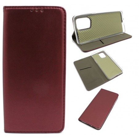 Etui Smart Magnet na telefon OPPO Find X5 Pro CPH2305 bordowe HQ