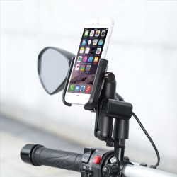 Uchwyt rowerowy / motocyklowy + USB na telefon / GPS / GSM na rower motocykl PL84