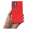 Etui Smart Magnet na telefon Nokia G22 TA-1528 czerwone