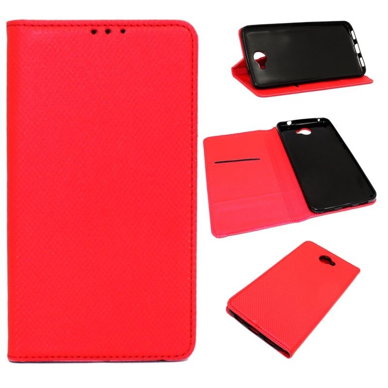 Etui Smart Magnet na telefon Huawei Y7 TRT-LX1 / Nova Lite+ czerwone