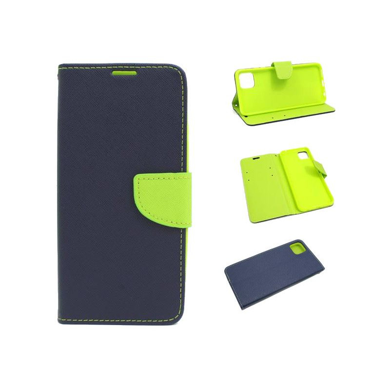 Etui Fancy Diary na telefon Samsung Galaxy A22 5G A226 granatowe