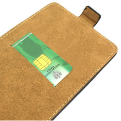 Etui pionowe z klapką SLIM FLEX na telefon Huawei Y6p MED-L49 czarne HQ