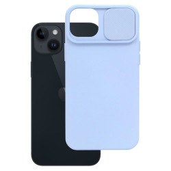 Etui SILICONE LENS na telefon Apple iPhone 14 Plus 14+ A2886 jasnoniebieskie