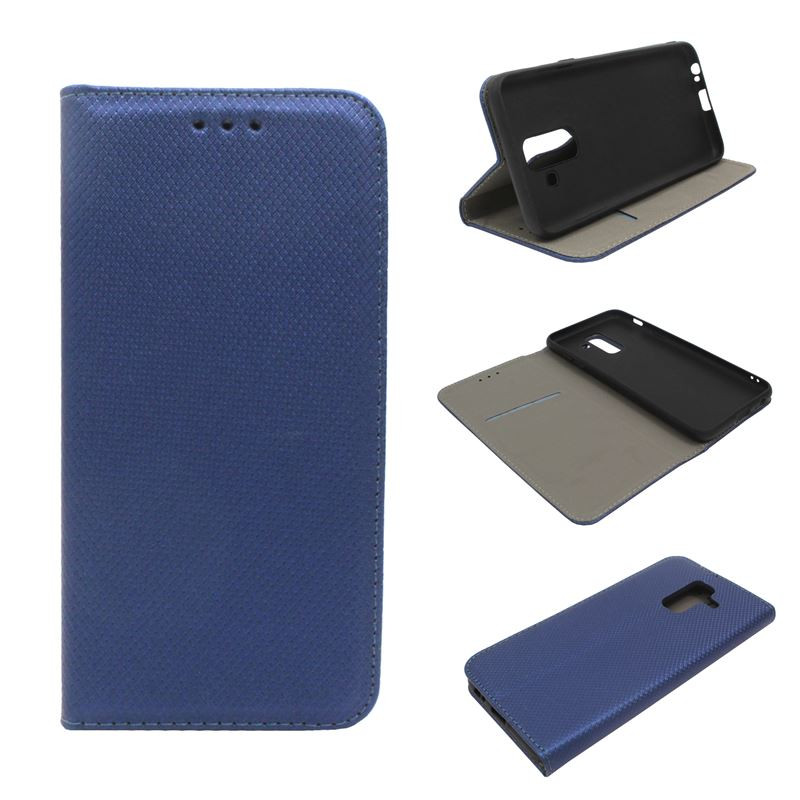 Etui Smart Magnet na telefon Samsung Galaxy A6+ 2018 A605 granatowe