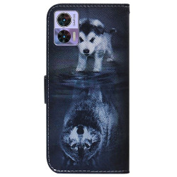 Etui Smart Crazy na telefon motorola edge 30 neo 5G XT2245 pies i wilk