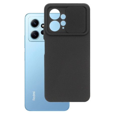 Etui SILICONE LENS na telefon Xiaomi Redmi Note 12 4G LTE MZB0E7NEU MZB0DOBEU czarne