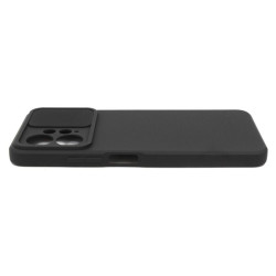 Etui SILICONE LENS na telefon Xiaomi Redmi Note 12 4G LTE MZB0E7NEU MZB0DOBEU czarne
