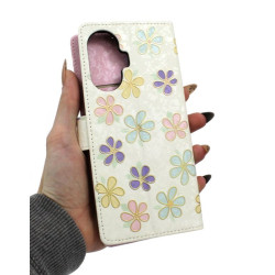 Etui Smart Crazy RFID na telefon Realme C55 RMX3710 kwiatki