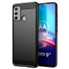 Etui Bumper Carbon Lux na telefon motorola moto g60 / g40 fusion czarne