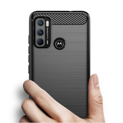 Etui Bumper Carbon Lux na telefon motorola moto g60 / g40 fusion czarne