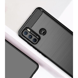 Etui Bumper Carbon Lux na telefon motorola moto g60 / g40 fusion czarne