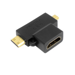Przejściówka Adapter z HDMI żeński na mini HDMI miniHDMI męski i micro HDMI microHDMI męski UGREEN 3w1