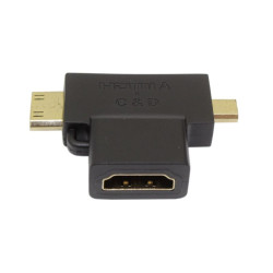 Przejściówka Adapter z HDMI żeński na mini HDMI miniHDMI męski i micro HDMI microHDMI męski UGREEN 3w1