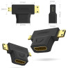 Przejściówka Adapter z HDMI żeński na mini HDMI miniHDMI męski i micro HDMI microHDMI męski UGREEN 3w1