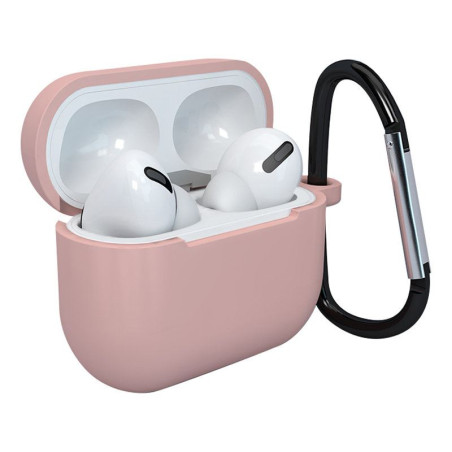 Etui na douszne słuchawki bezprzewodowe Apple AirPods 3 różowe z haczykiem