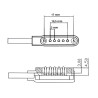 Ładowarka / kabel do ładowania smartwatch 5 PIN 3,0mm czarny przewód