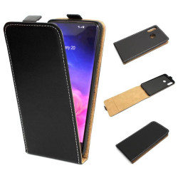 Etui pionowe z klapką SLIM FLEX na telefon Samsung Galaxy A20s A207 czarne HQ
