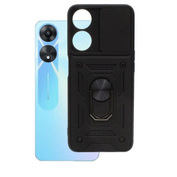 Etui Pancerne CAMSHIELD Ring na telefon OPPO A78 5G CPH2483 czarne