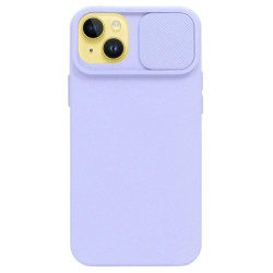 Etui SILICONE LENS na telefon Apple iPhone 14+ A2886 jasnofioletowe
