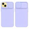 Etui SILICONE LENS na telefon Apple iPhone 14+ A2886 jasnofioletowe