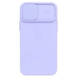 Etui SILICONE LENS na telefon Apple iPhone 14+ A2886 jasnofioletowe